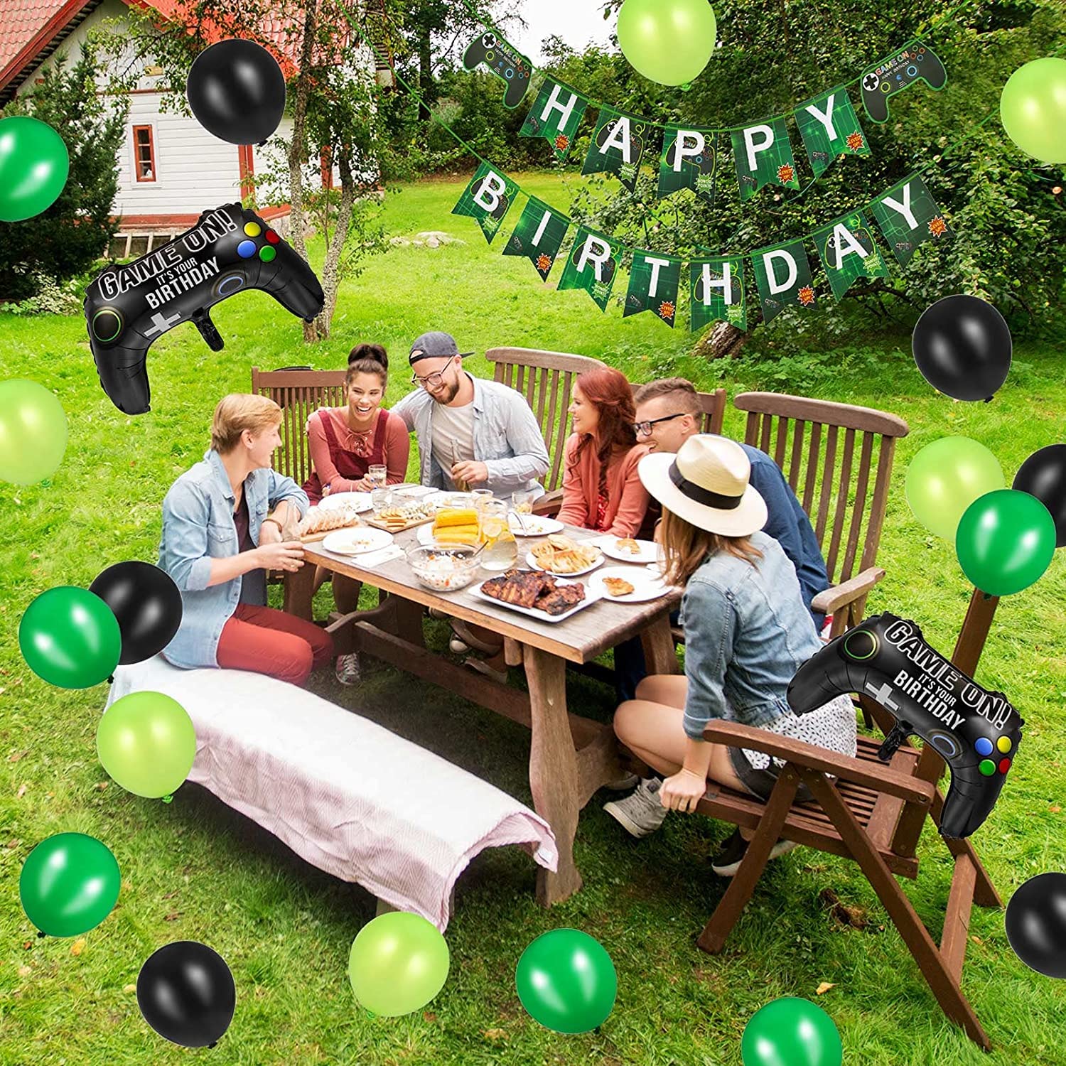 Amazon | 風船バルーン ビデオゲーム 誕生日 パーティー 飾り付け